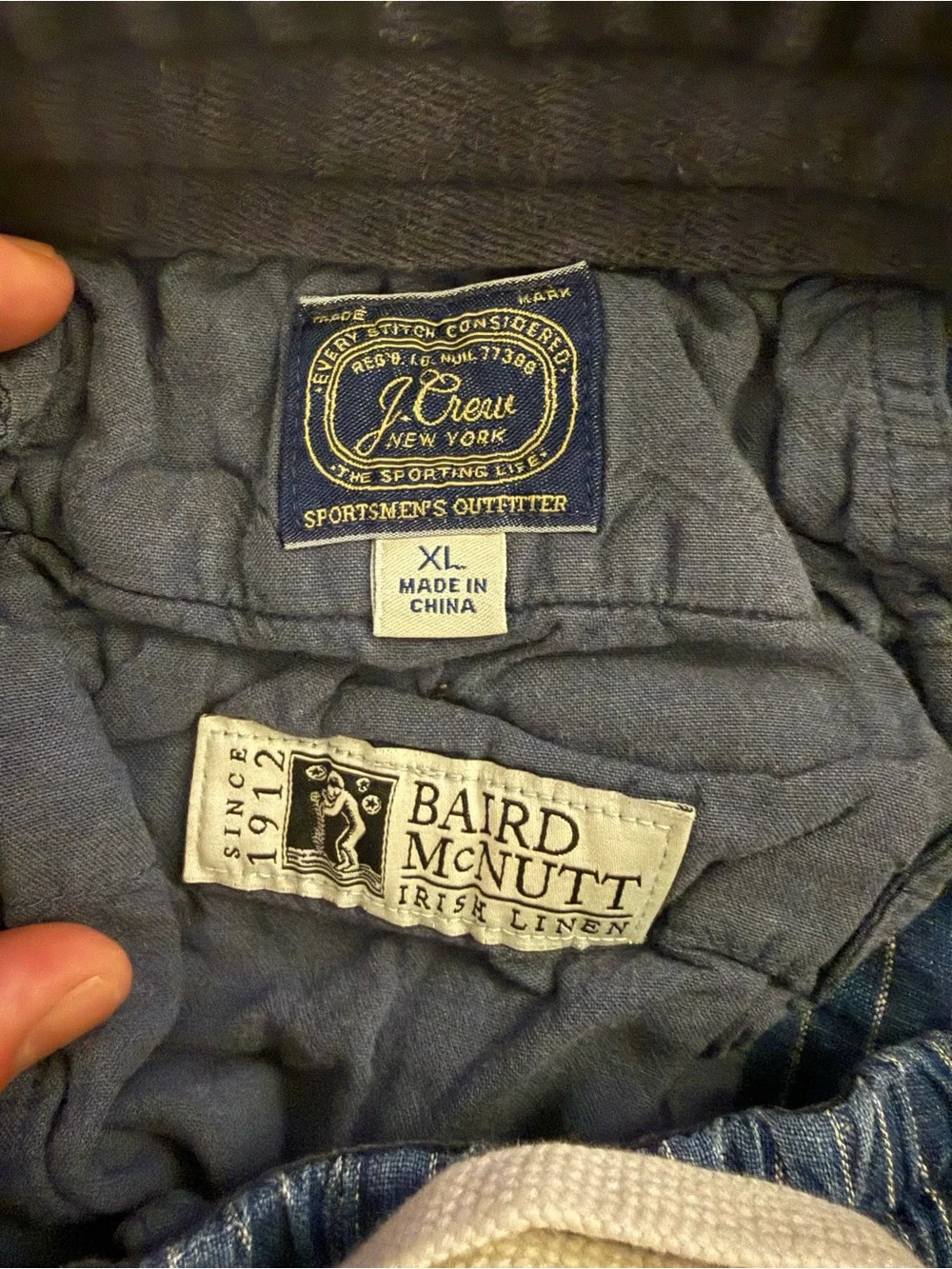 J.Crew Baird McNutt Irish Linen Shorts – Navy Pinstripe – Size XL – 5” Inseam